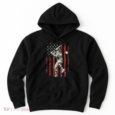 American Flag Baseball Team Hoodie