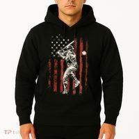 American Flag Baseball Team Hoodie thumb 2