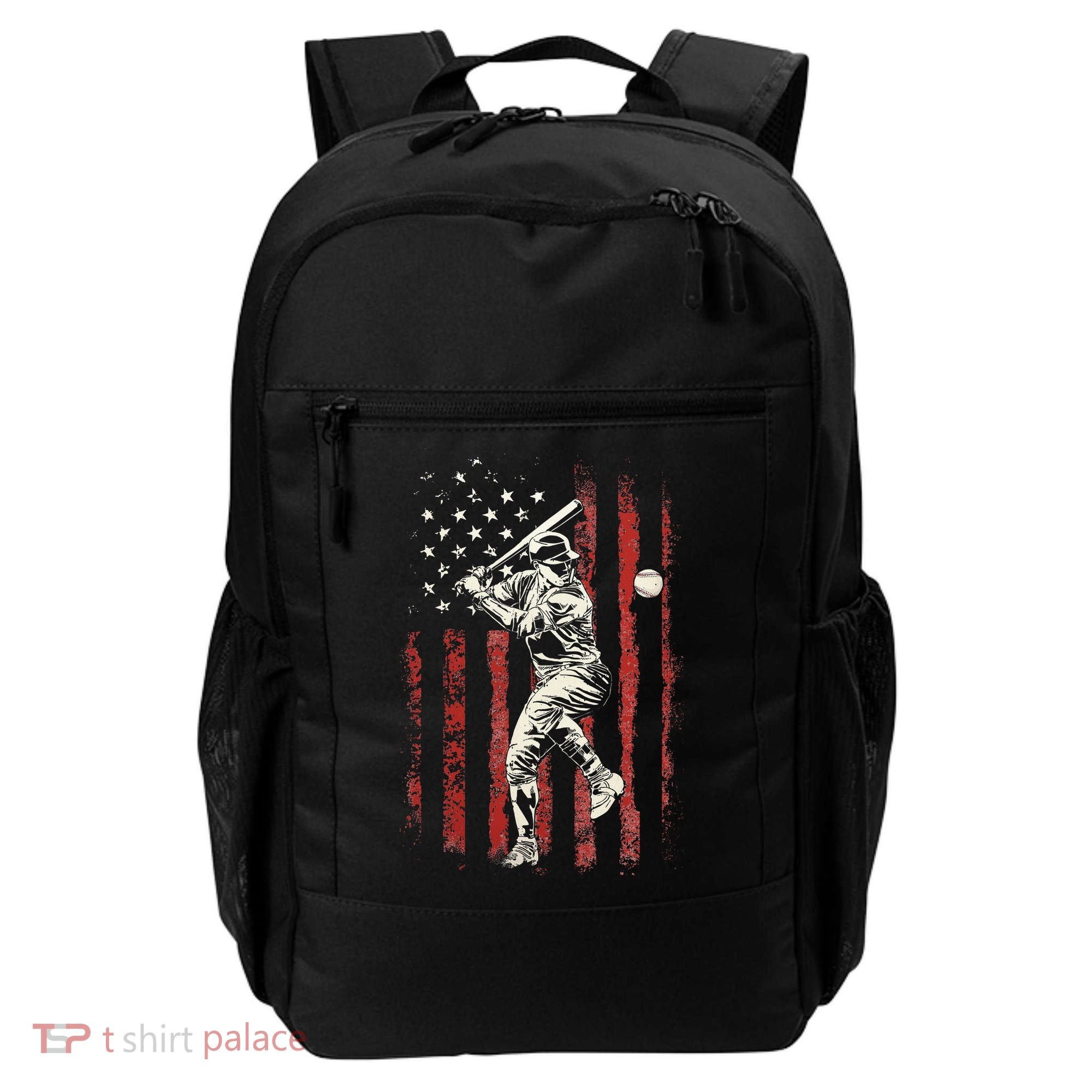 American Flag Baseball Team Backpack