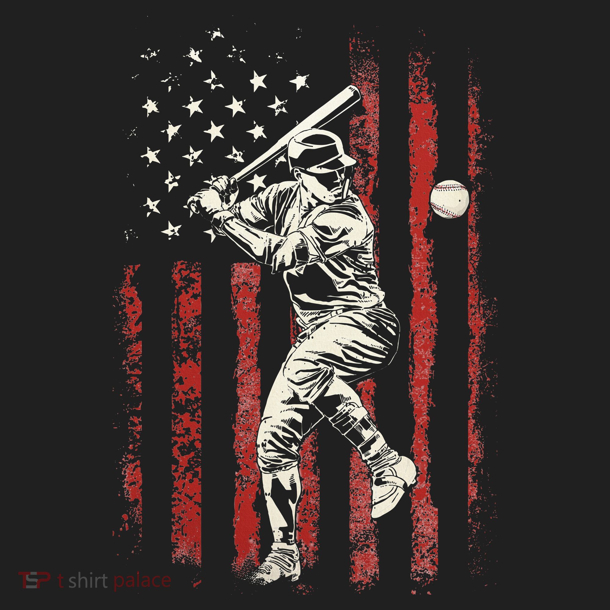 American Flag Baseball Team Tumbler