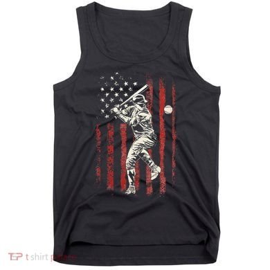 American Flag Baseball Team Tank Top