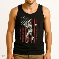 American Flag Baseball Team Tank Top thumb 3