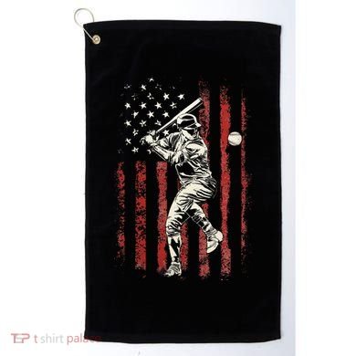 American Flag Baseball Team Golf Towel