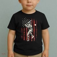 American Flag Baseball Team Toddler T-Shirt thumb 2