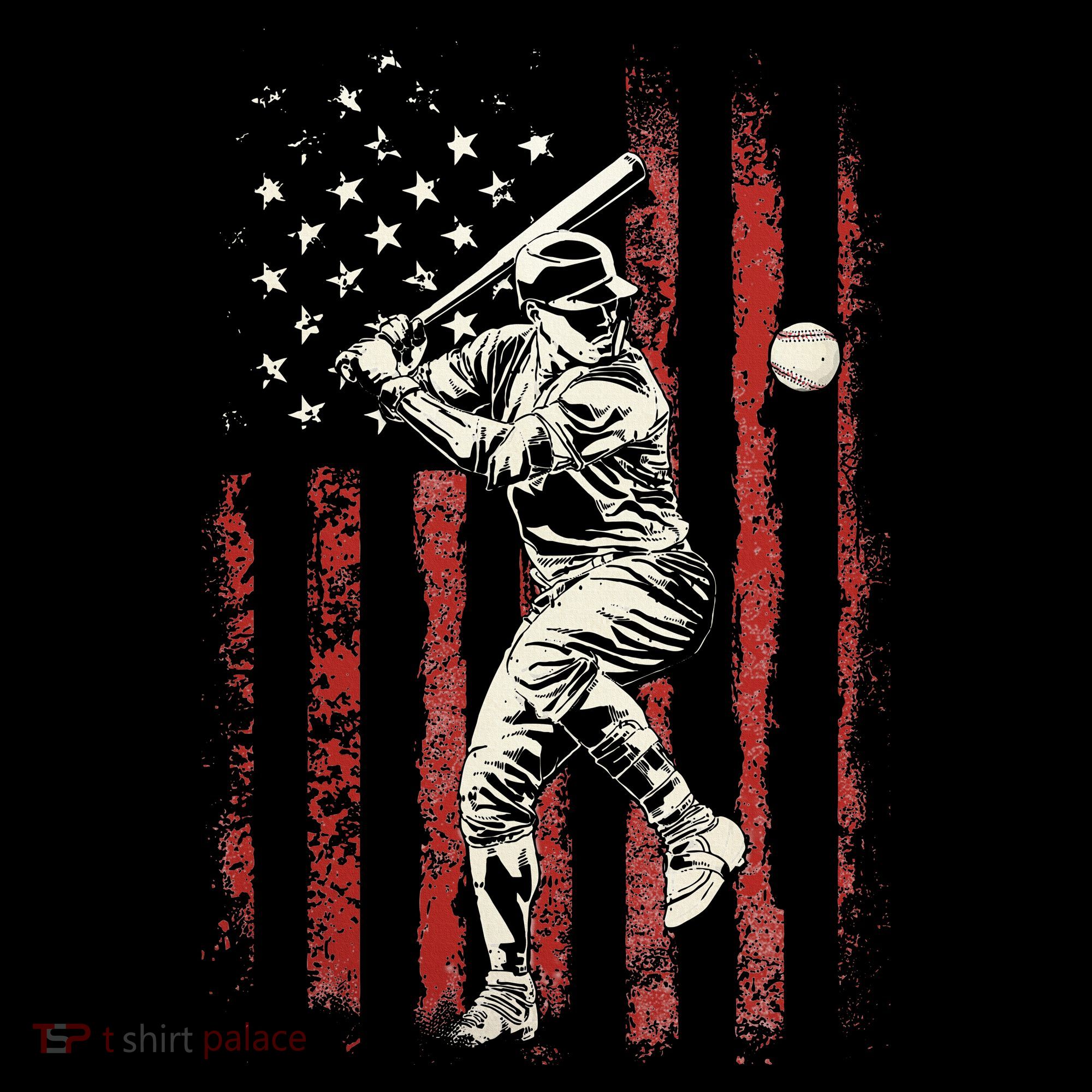 American Flag Baseball Team Visor