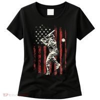 American Flag Baseball Team Women's T-Shirt thumb 0