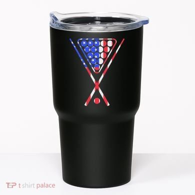 American Flag Billiards Pool Cue And Rack Design Gift Tumbler