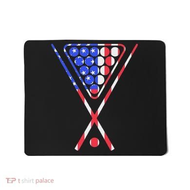 American Flag Billiards Pool Cue And Rack Design Gift Mousepad