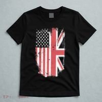 American Flag & British Flag Usa Uk Stars Stripes Union Jack T-Shirt thumb 5