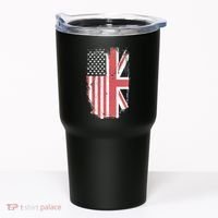 American Flag & British Flag Usa Uk Stars Stripes Union Jack Tumbler thumb 0