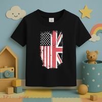 American Flag & British Flag Usa Uk Stars Stripes Union Jack Toddler T-Shirt thumb 3