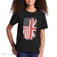 American Flag & British Flag Usa Uk Stars Stripes Union Jack Kids T-Shirt thumb 2