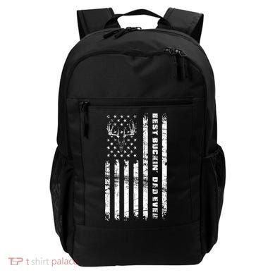 American Flag Best Buckin Dad Ever Gift Deer Hunter Gift Backpack