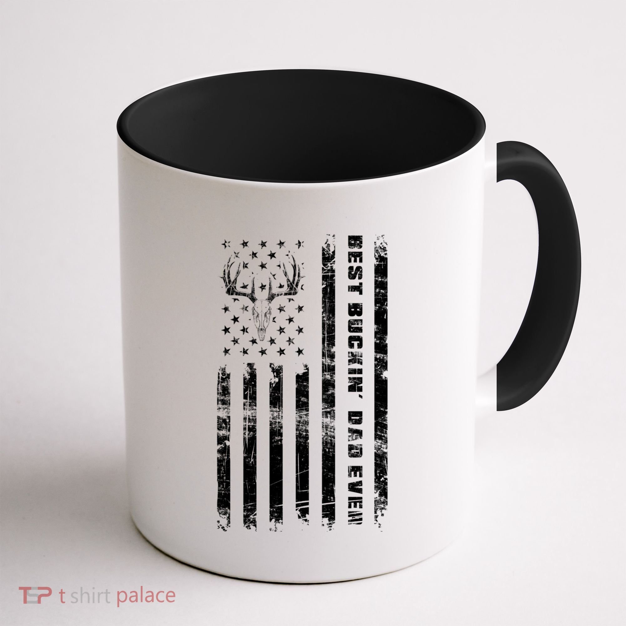 American Flag Best Buckin Dad Ever Gift Deer Hunter Gift Coffee Mug