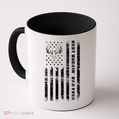 American Flag Best Buckin Dad Ever Gift Deer Hunter Gift Coffee Mug
