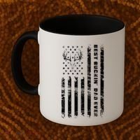 American Flag Best Buckin Dad Ever Gift Deer Hunter Gift Coffee Mug thumb 2