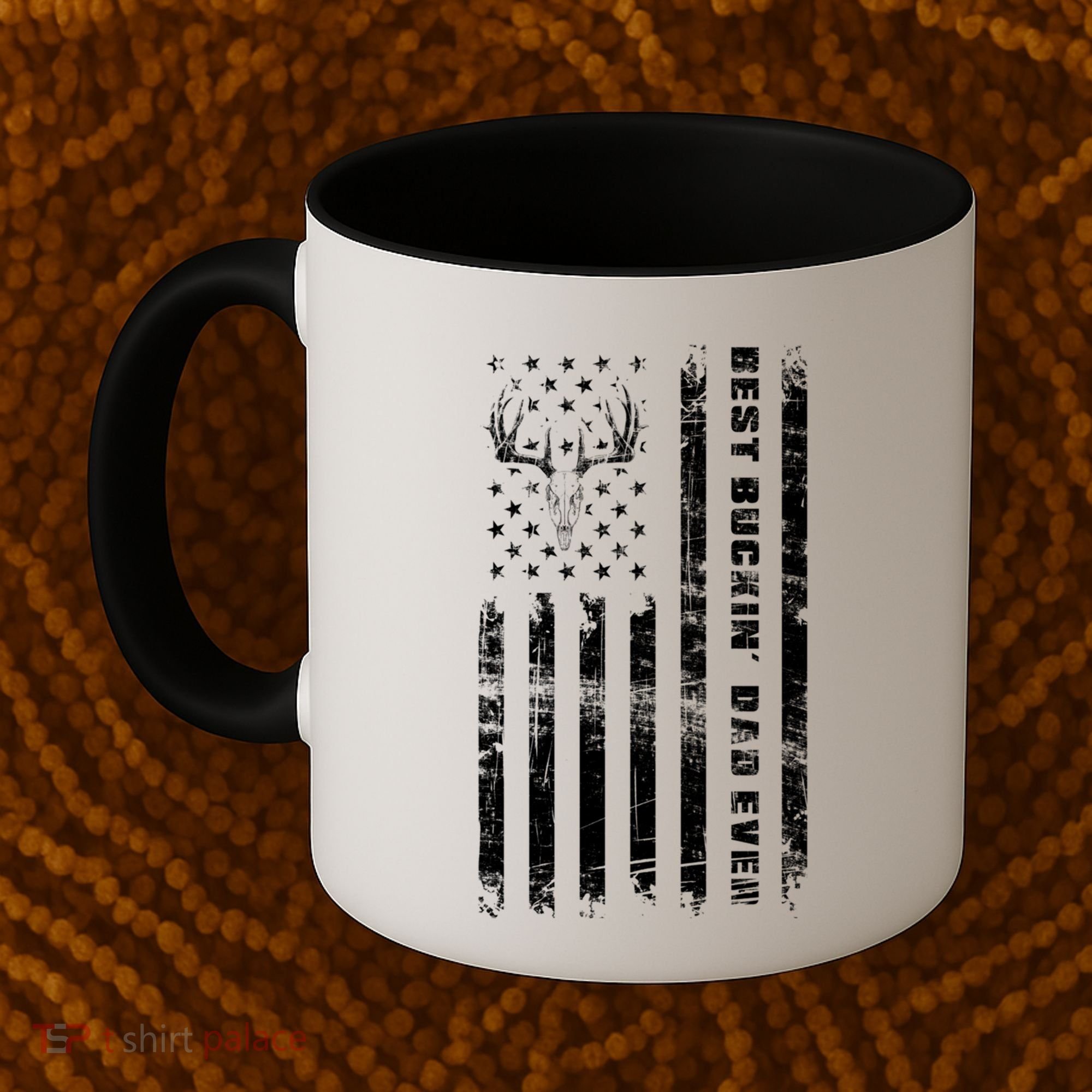 American Flag Best Buckin Dad Ever Gift Deer Hunter Gift Coffee Mug
