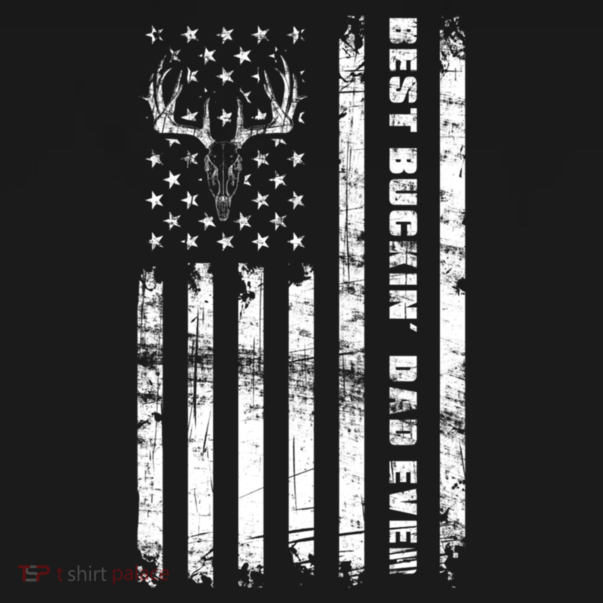 American Flag Best Buckin Dad Ever Gift Deer Hunter Gift Ornament
