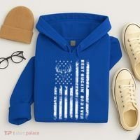 American Flag Best Buckin Dad Ever Gift Deer Hunter Gift Hoodie thumb 4