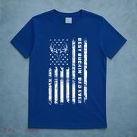 American Flag Best Buckin Dad Ever Gift Deer Hunter Gift T-Shirt thumb 5