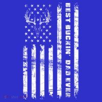 American Flag Best Buckin Dad Ever Gift Deer Hunter Gift Coaster thumb 2