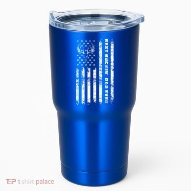 American Flag Best Buckin Dad Ever Gift Deer Hunter Gift Tumbler