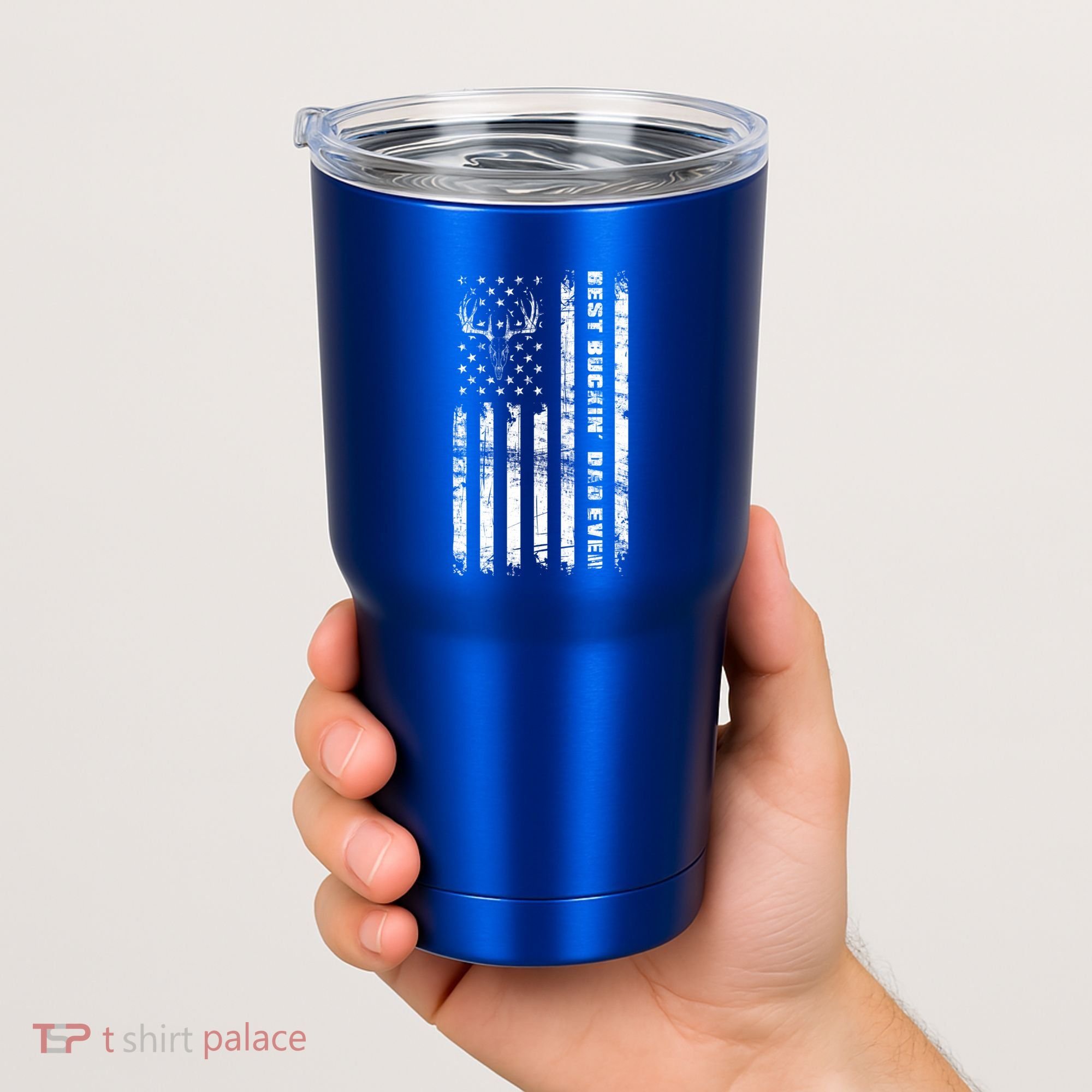 American Flag Best Buckin Dad Ever Gift Deer Hunter Gift Tumbler