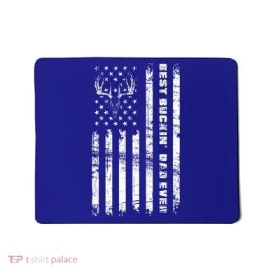 American Flag Best Buckin Dad Ever Gift Deer Hunter Gift Mousepad