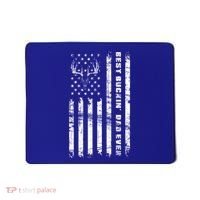 American Flag Best Buckin Dad Ever Gift Deer Hunter Gift Mousepad thumb 0