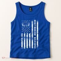 American Flag Best Buckin Dad Ever Gift Deer Hunter Gift Tank Top thumb 2
