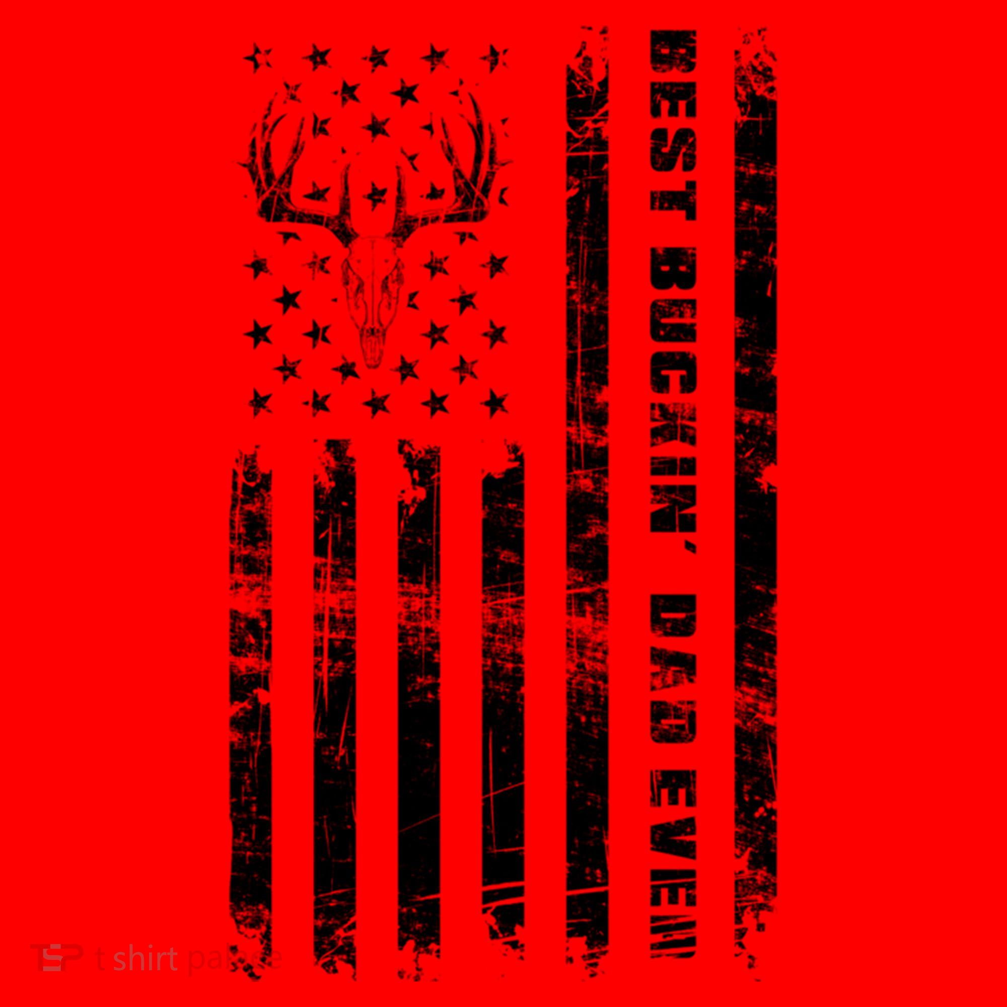 American Flag Best Buckin Dad Ever Gift Deer Hunter Gift Santa Hat
