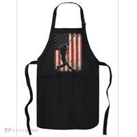 American Flag Baseball Player Gifts For Women Apron thumb 0