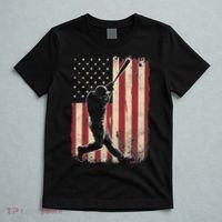 American Flag Baseball Player Gifts For Women T-Shirt thumb 5