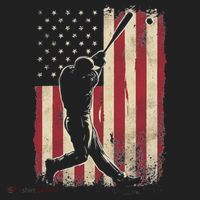 American Flag Baseball Player Gifts For Women Hat thumb 2