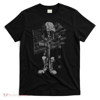 American Flag Battlefield Cross T-Shirt