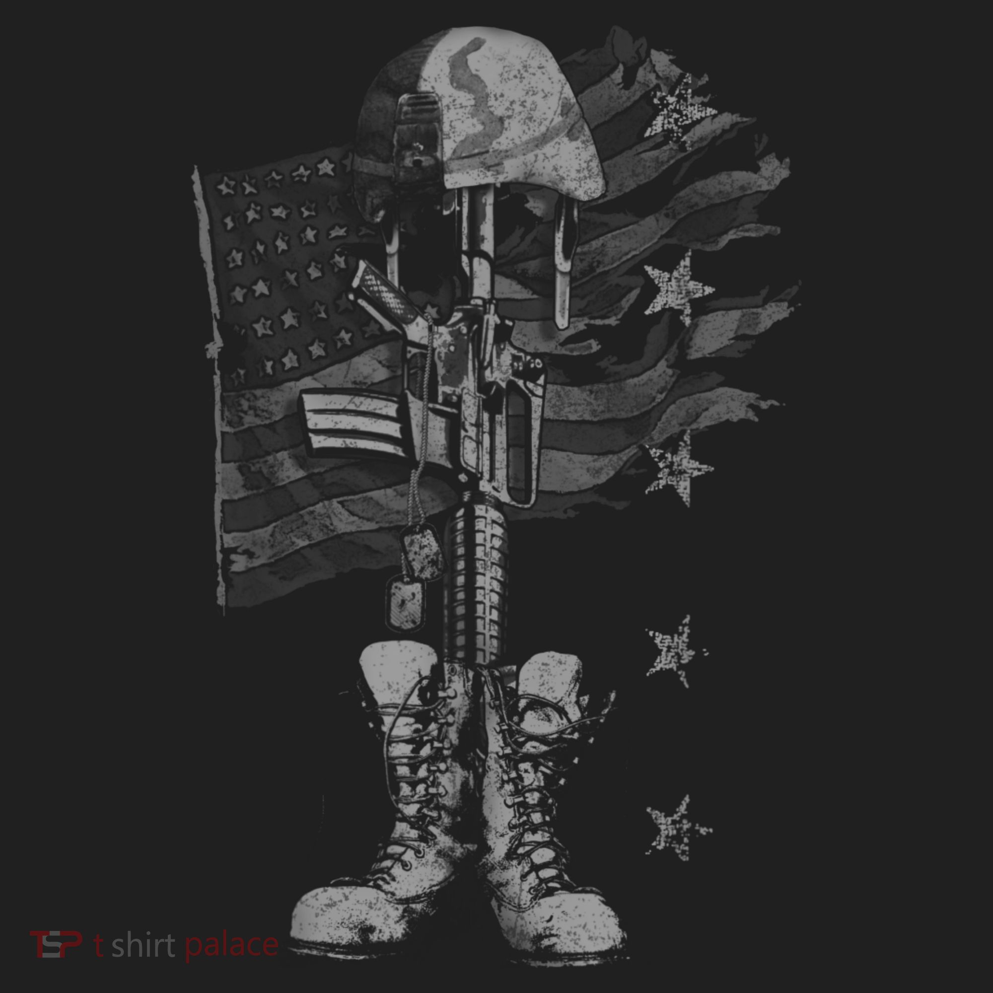 American Flag Battlefield Cross Beanie