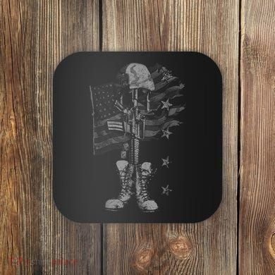 American Flag Battlefield Cross Coaster