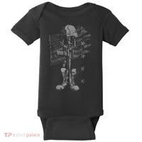 American Flag Battlefield Cross Baby Bodysuit thumb 0