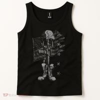 American Flag Battlefield Cross Tank Top thumb 2