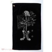 American Flag Battlefield Cross Golf Towel thumb 0