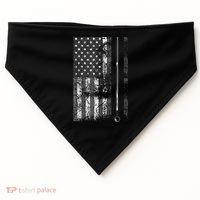 American Flag Billiard Stick Cute Table Game Funny USA USA-Made Doggie Bandana thumb 0