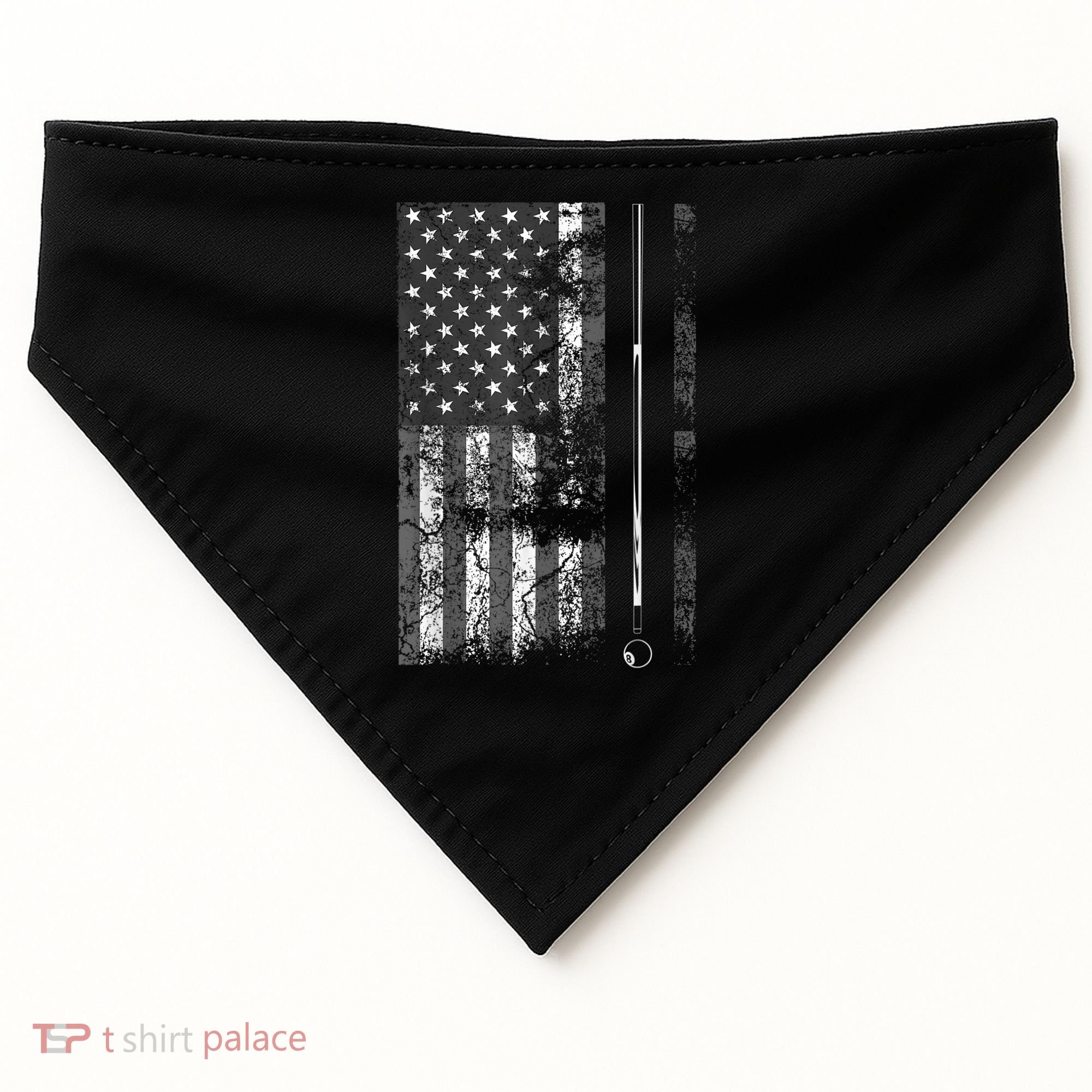 American Flag Billiard Stick Cute Table Game Funny USA USA-Made Doggie Bandana
