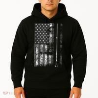 American Flag Billiard Stick Cute Table Game Funny USA Hoodie thumb 2