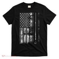 American Flag Billiard Stick Cute Table Game Funny USA T-Shirt thumb 0