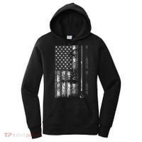 American Flag Billiard Stick Cute Table Game Funny USA Women's Hoodie thumb 0