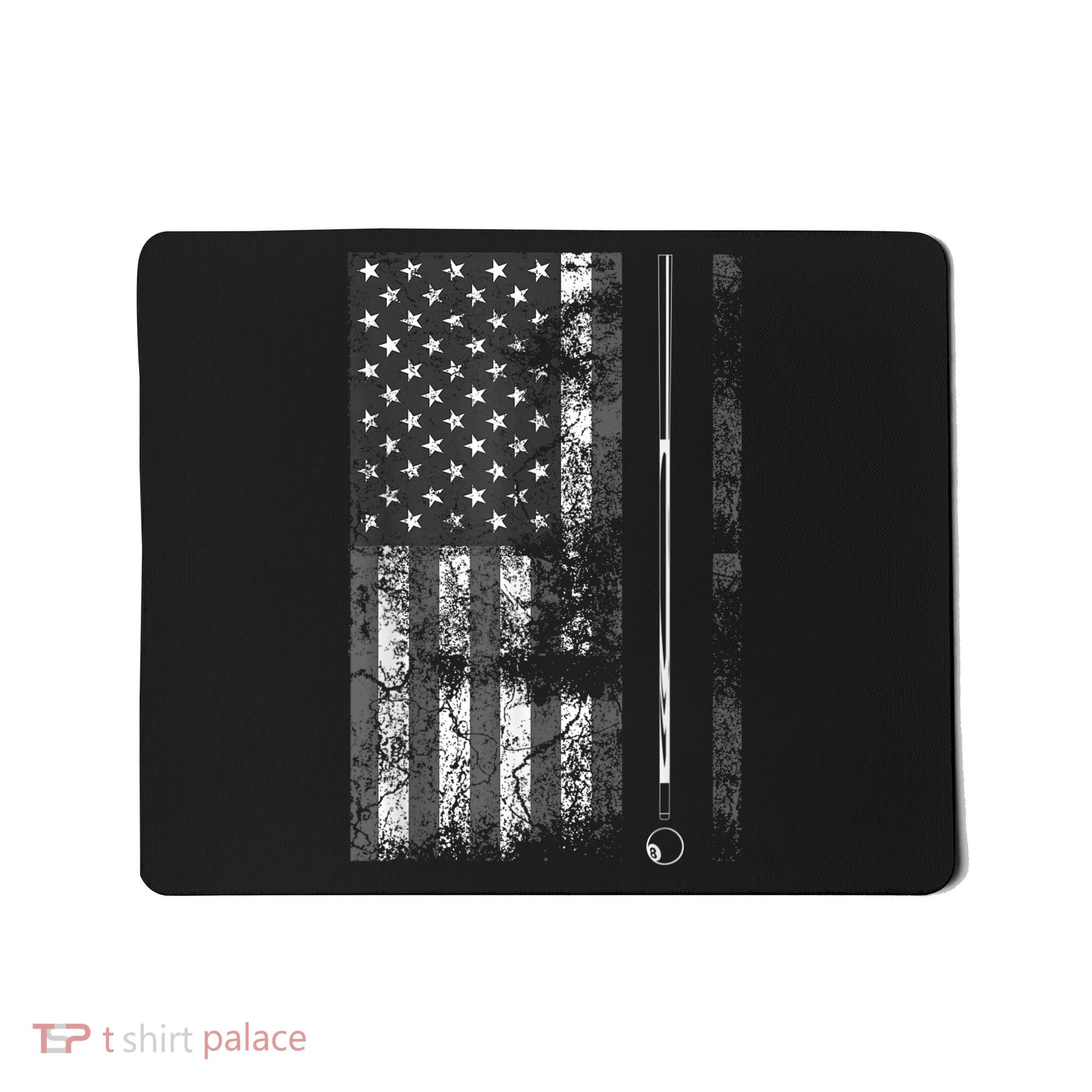 American Flag Billiard Stick Cute Table Game Funny USA Mousepad