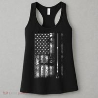 American Flag Billiard Stick Cute Table Game Funny USA Women's Tank Top thumb 3