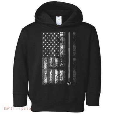 American Flag Billiard Stick Cute Table Game Funny USA Toddler Hoodie