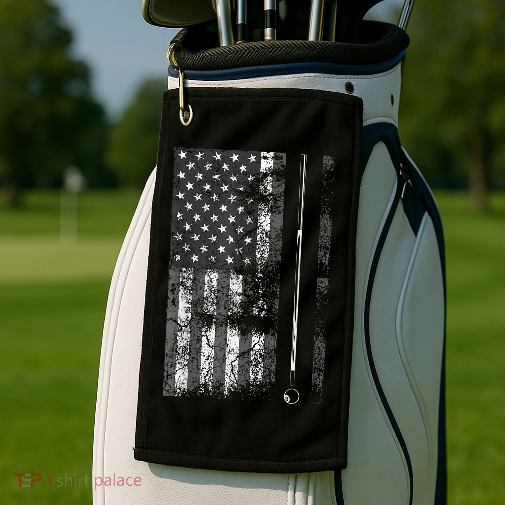 American Flag Billiard Stick Cute Table Game Funny USA Golf Towel