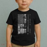 American Flag Billiard Stick Cute Table Game Funny USA Toddler T-Shirt thumb 2